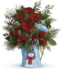 Teleflora's Vintage Snowman Bouquet from Gilmore's Flower Shop in East Providence, RI